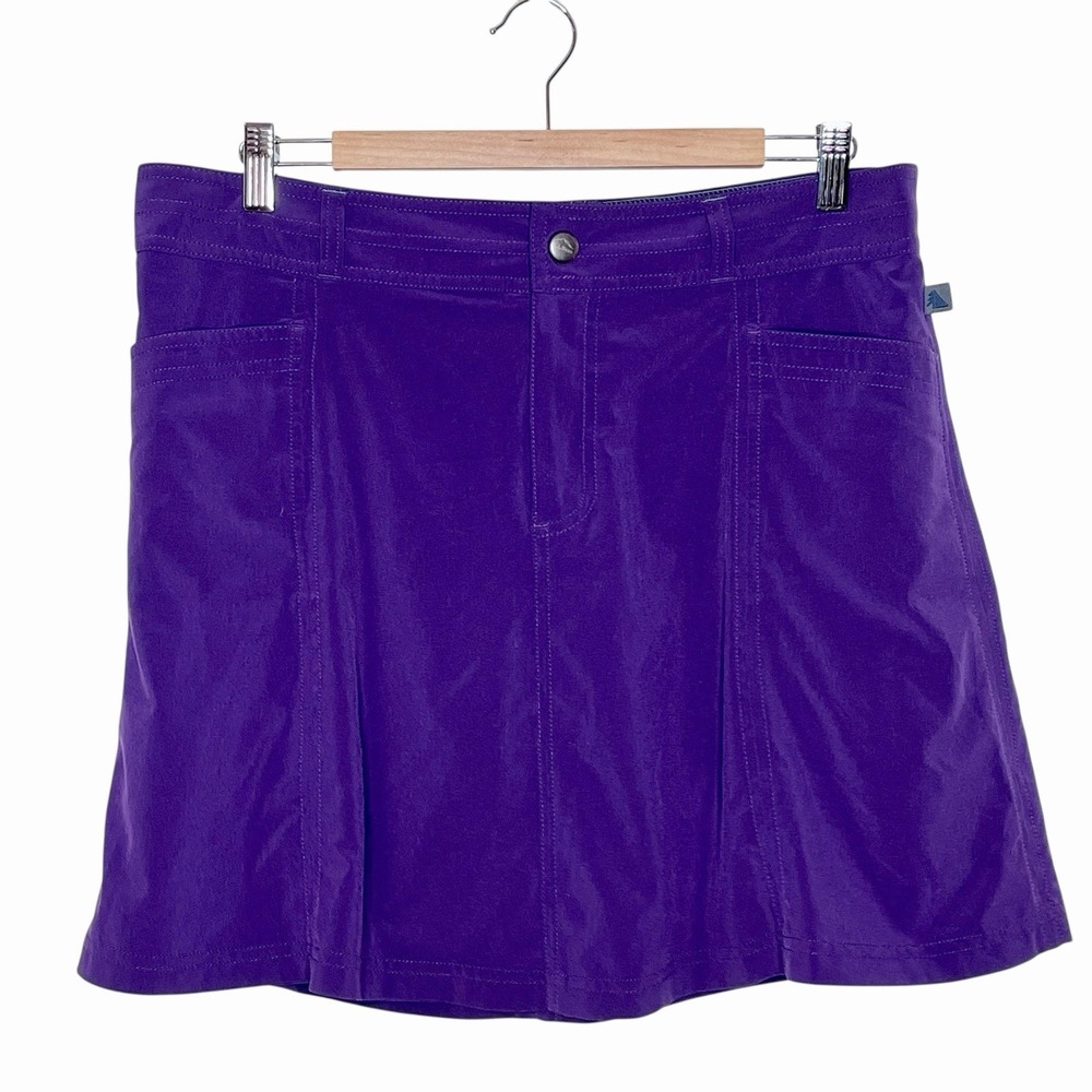 LL Bean Hiking Skort Purple Womens Size 12 Utility Outdoor Skirt Active Athletic
